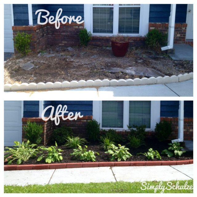 Garden bed makeover - before and after