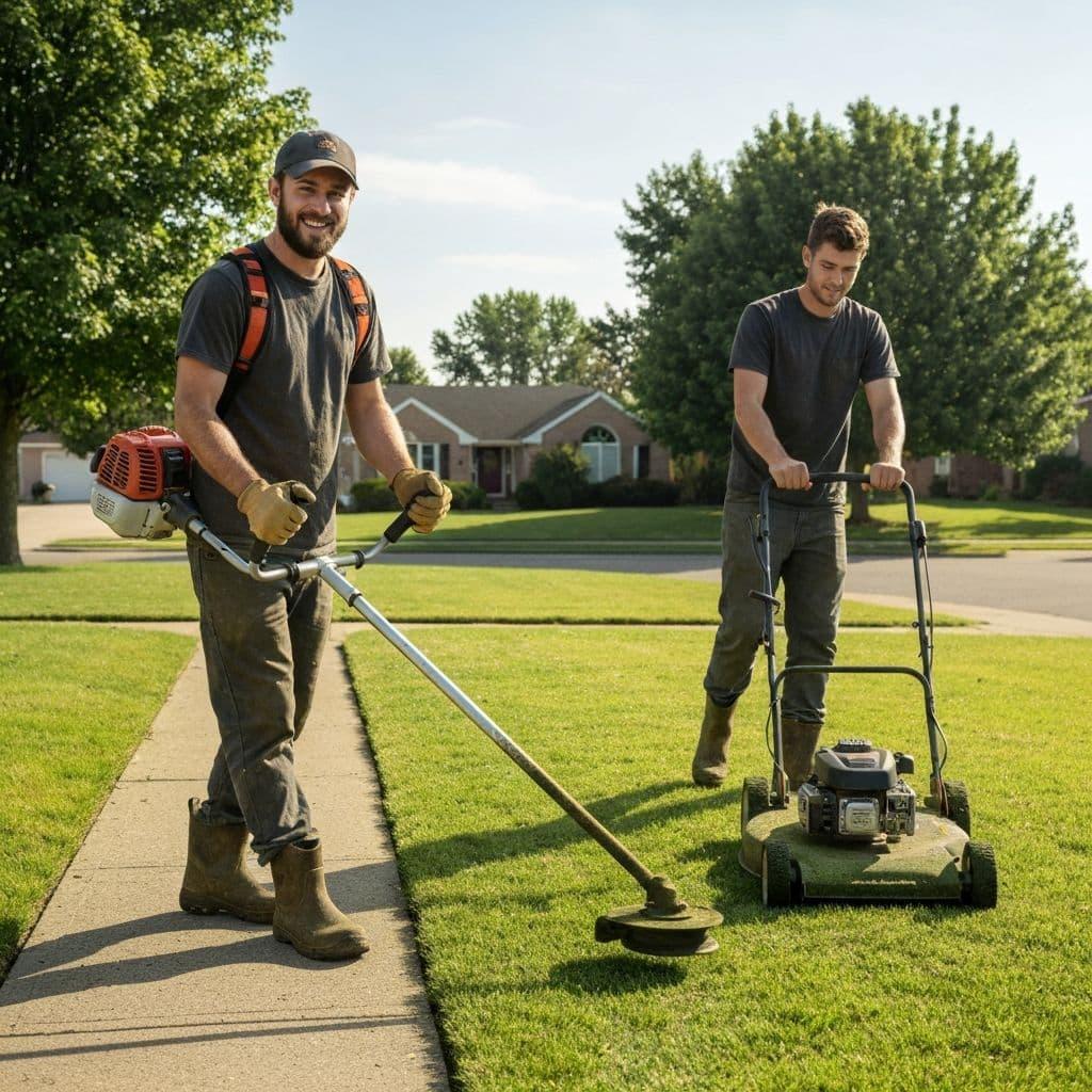 The Sparkes Landscaping team at work